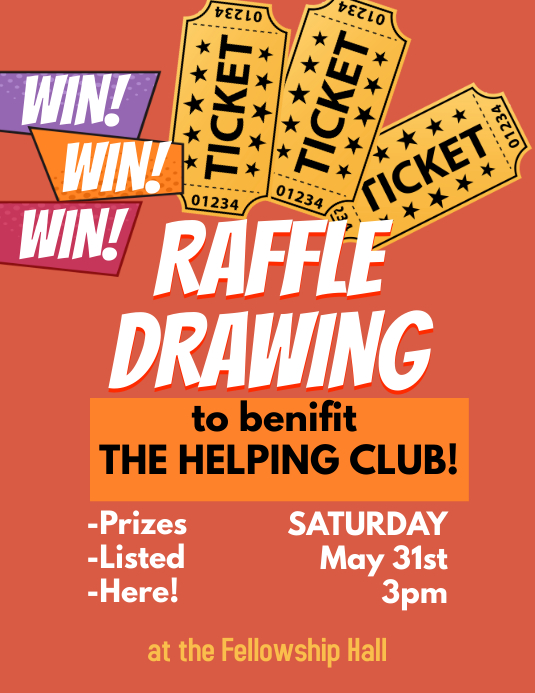 Raffle Ticket Benefit Drawing Event Flyer Folheto (US Letter) template