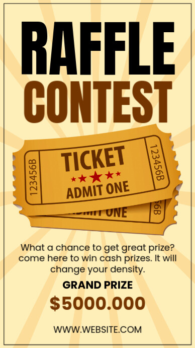 Raffle Ticket Competition Instagram Story Template | PosterMyWall