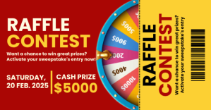 Raffle Ticket competition invitation poster flyer Imagem partilhada do Facebook template
