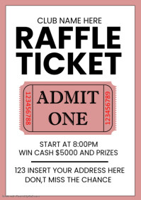 Raffle Ticket Contest Invitation A4 Template | PosterMyWall