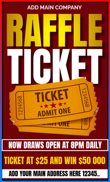 Aac Raffle Plantilla de Raffle ticket competition poster, flyer and i | PosterMyWall