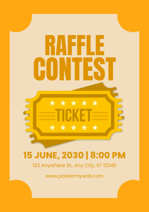 Raffle Ticket Contest A2 Template | PosterMyWall