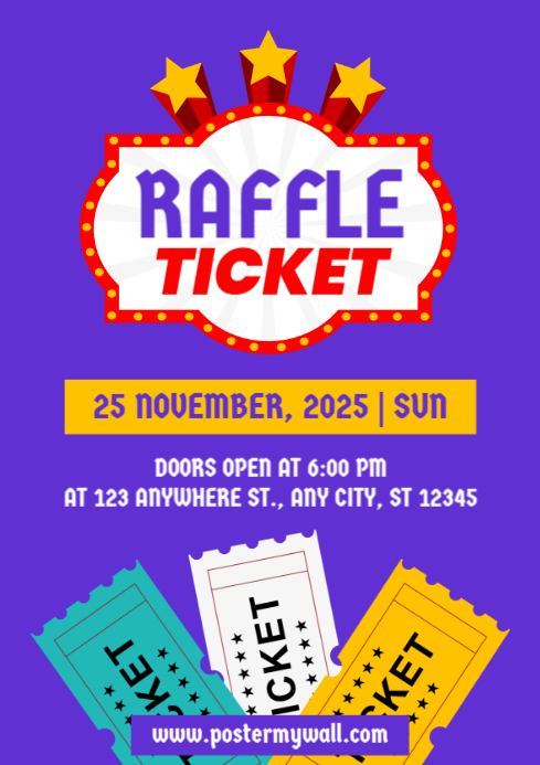 Plantilla de RAFFLE TICKET CONTEST | PosterMyWall