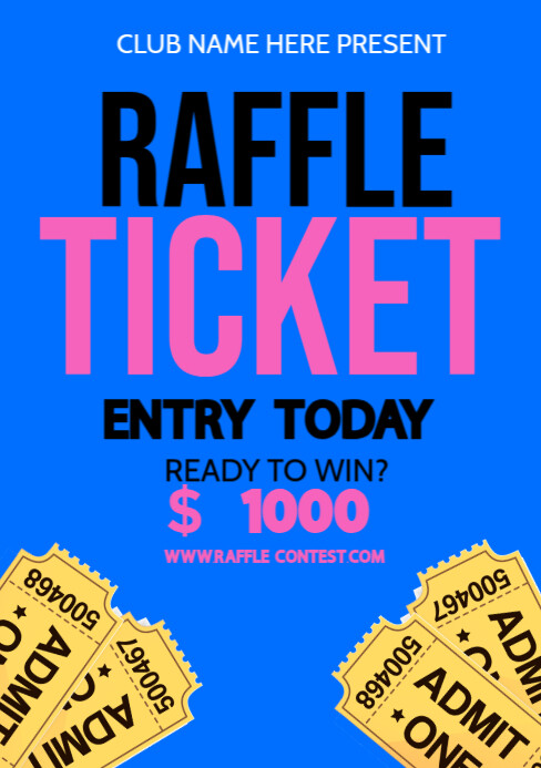 Stage Design Raffle Raffle Ticket Contest templaat | PosterMyWall