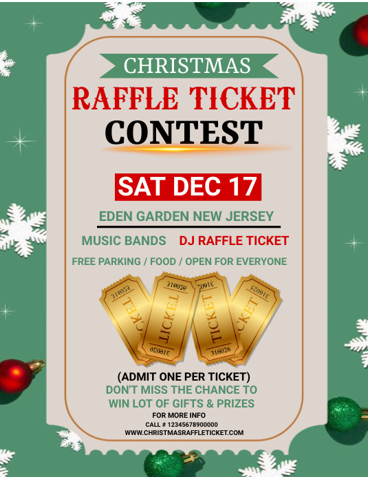 Fancy Raffle Flyer Raffle Ticket Contest Flyer Template | PosterMyWall