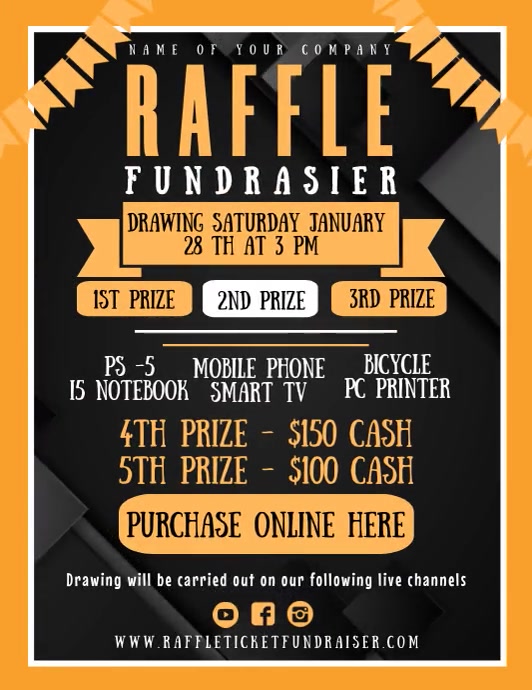 Raffle Ticket Contest Flyer Template PosterMyWall Raffle Ticket Contest Flyer Template PosterMyWall