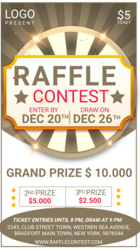 Ticket Raffle Lettering raffle ticket Template | PosterMyWall