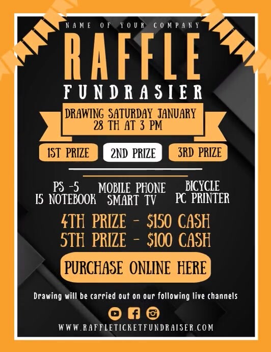 Raffle Ticket Contest Flyer Template | PosterMyWall