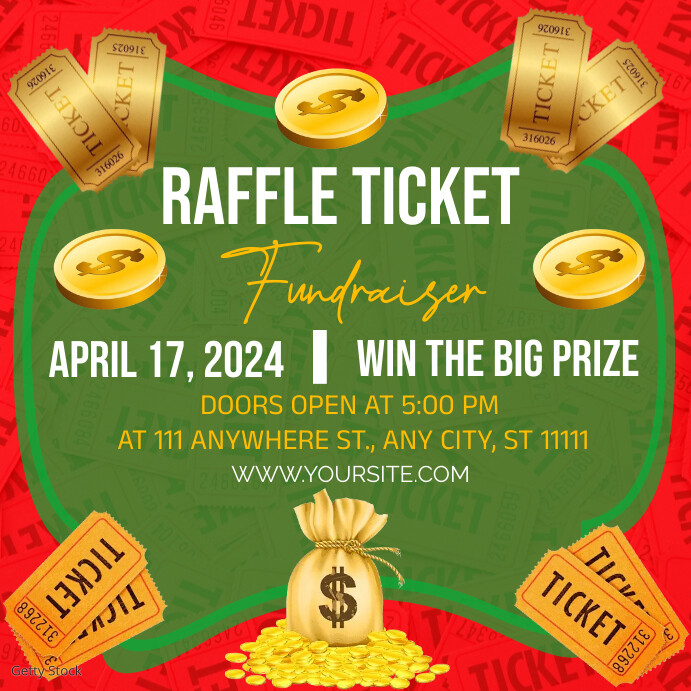 Fancy Raffle Flyer Raffle Ticket contest flyers Template | PosterMyWall