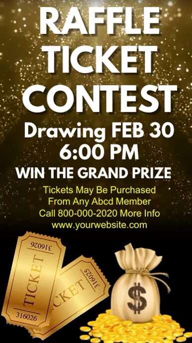 Raffle Ticket contest flyers Templat | PosterMyWall