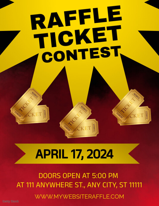 Raffle Ticket contest flyers Template | PosterMyWall