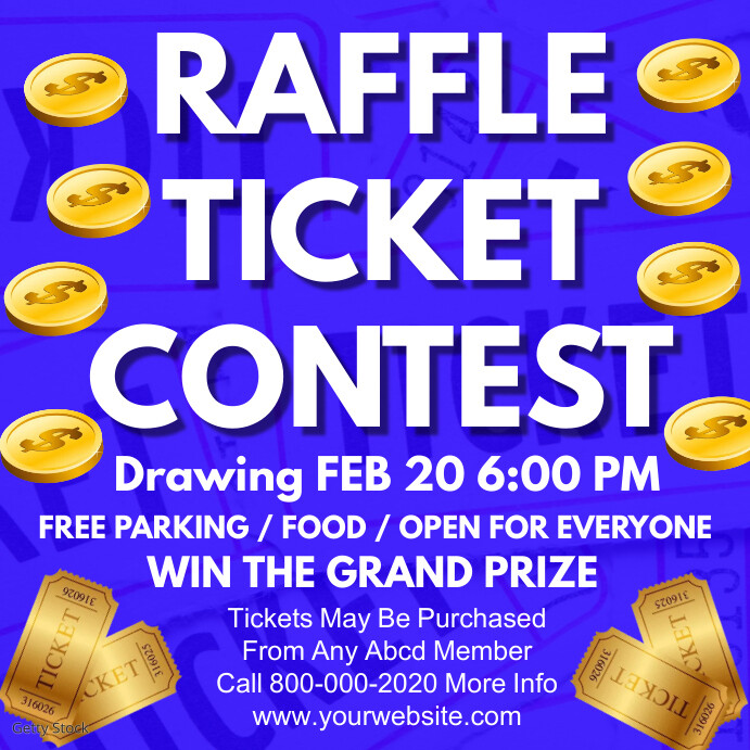 Raffle Ticket contest flyers Template | PosterMyWall