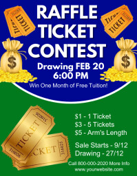 Service Raffle Flyer Raffle Ticket flyers Template | PosterMyWall