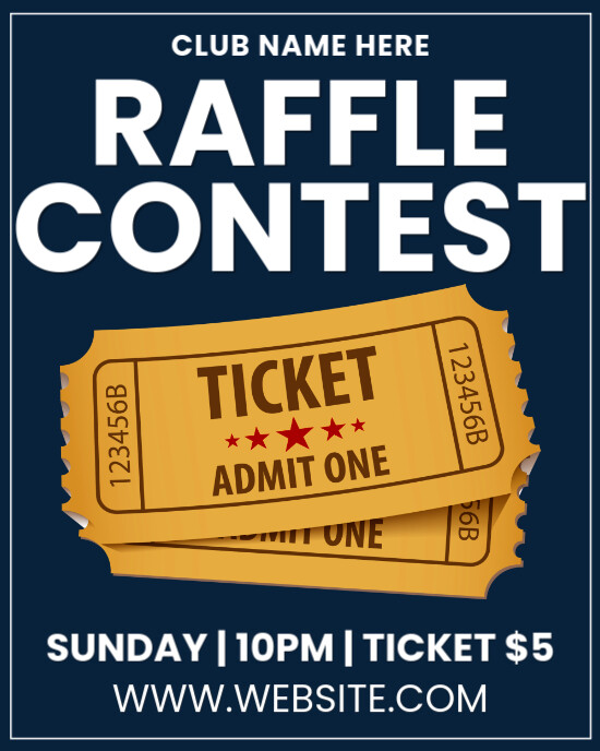 Raffle Ticket Contest Instagram Portrait Template | PosterMyWall
