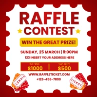 Raffle Ticket Contest Instagram Post template