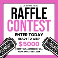Raffle Ticket Contest Instagram Post template