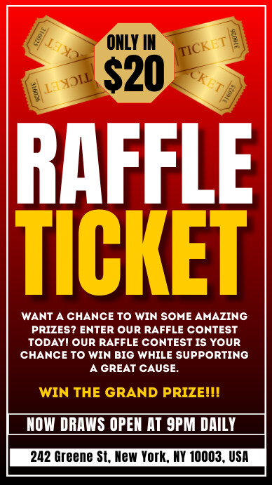 Raffle Ticket Contest Instagram Story Template | PosterMyWall