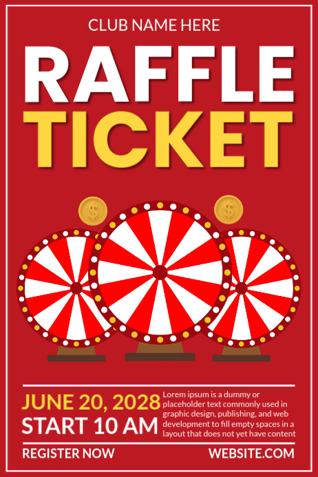 Copy of Raffle Ticket Contest Invitation Poster | PosterMyWall