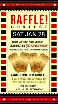 Raffle Ticket Contest post Instagram Story template
