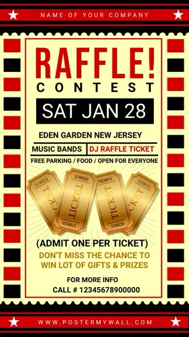 Raffle Ticket Contest post Template | PosterMyWall