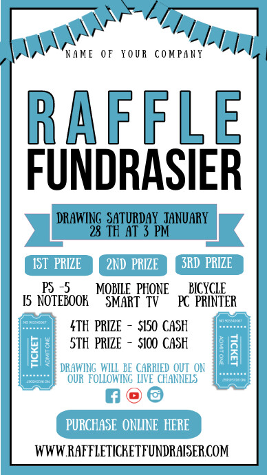 Raffle ticket contest post Template | PosterMyWall