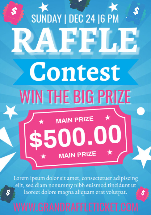 Flat Screen Raffle Raffle Ticket Contest Template | PosterMyWall