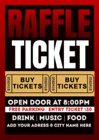 Raffle ticket A4 template