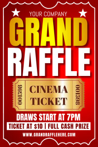 Grand Raffle Poster poster grand raffle ticket flyer Template | PosterMyWall