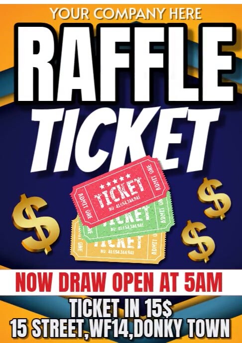 Raffle ticket Template | PosterMyWall
