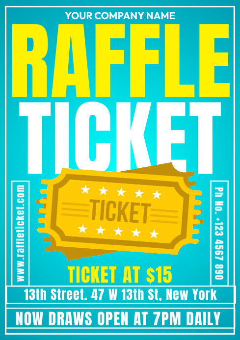 Stage Design Raffle raffle ticket Template | PosterMyWall