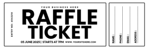 Raffle Ticket En-tête Twitter template