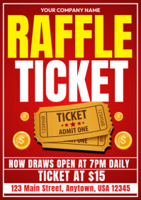 75 Raffle Tickets raffle ticket Template | PosterMyWall