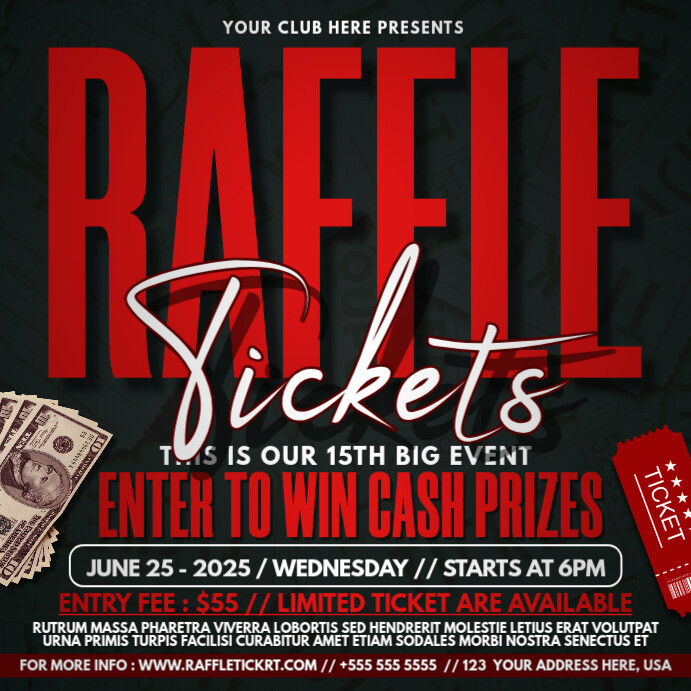 Copy of Raffle Ticket | PosterMyWall
