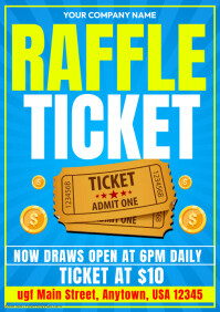 Visual For Raffle raffle ticket Template | PosterMyWall