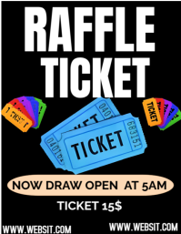 raffle ticket design Ulotka (US Letter) template