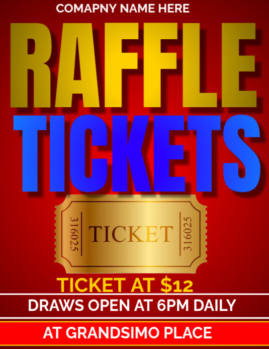 raffle ticket Template | PosterMyWall