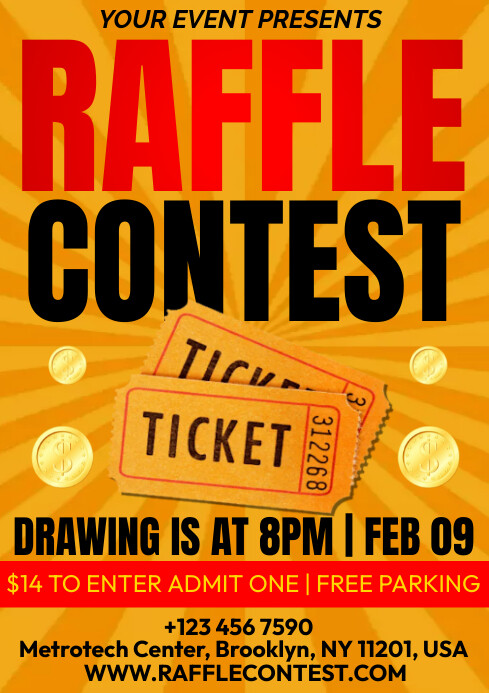 Plantilla de raffle ticket | PosterMyWall