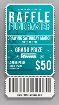 Best Raffle Ticket Design Raffle Fundraiser Template | PosterMyWall