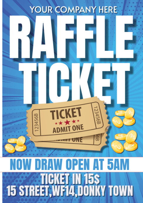 Raffle ticket Template | PosterMyWall