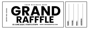 Raffle Ticket En-tête Twitter template