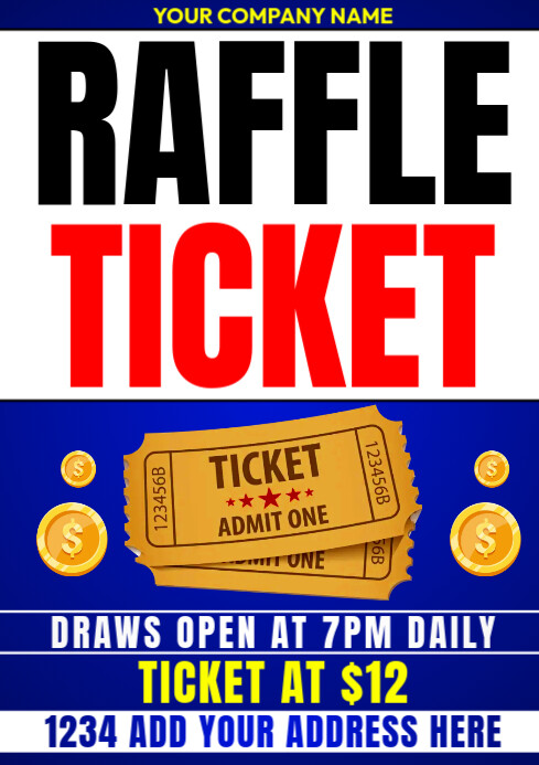 raffle ticket Template | PosterMyWall