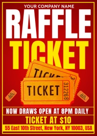 raffle ticket A6 template