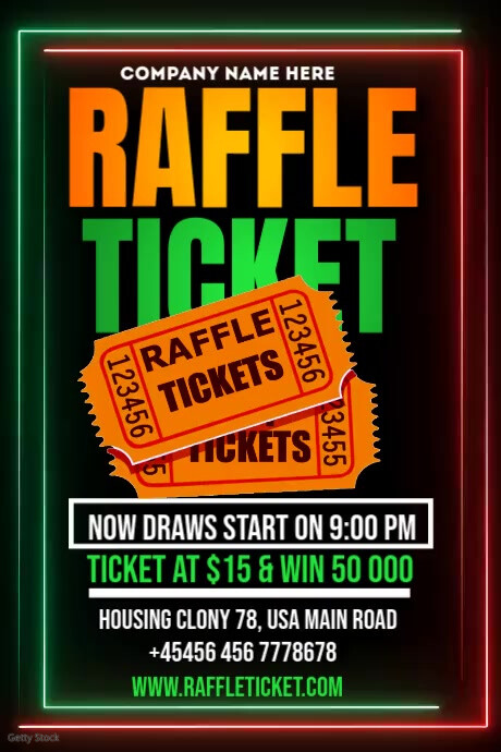 Construction Raffle Tickets Raffle ticket Template | PosterMyWall