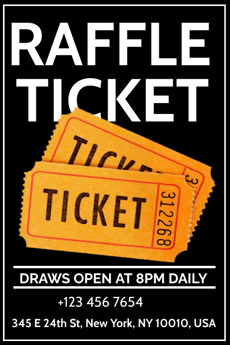 raffle ticket Template PosterMyWall raffle ticket Template PosterMyWall