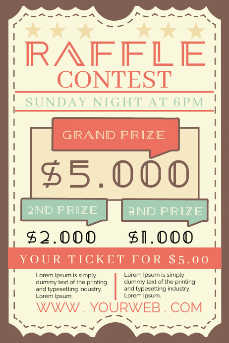 Best Raffle Ticket Design raffle ticket Template | PosterMyWall
