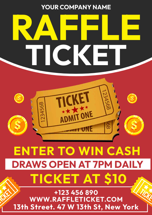 raffle ticket Template | PosterMyWall