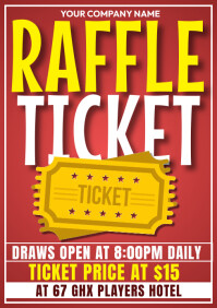 Ticket Raffle Invitations raffle ticket Template | PosterMyWall