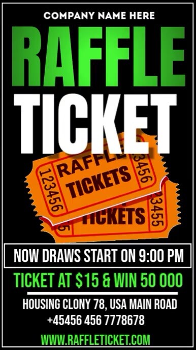 Reel Raffle Raffle ticket Template | PosterMyWall