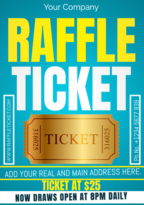 Copy of raffle ticket | PosterMyWall