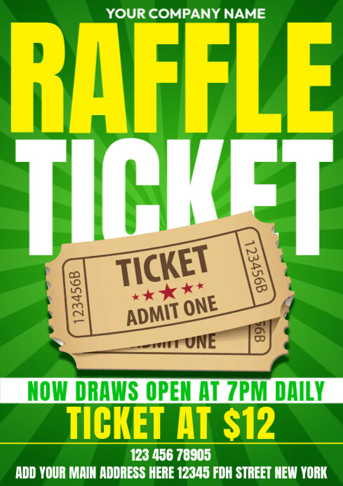 raffle ticket Template | PosterMyWall